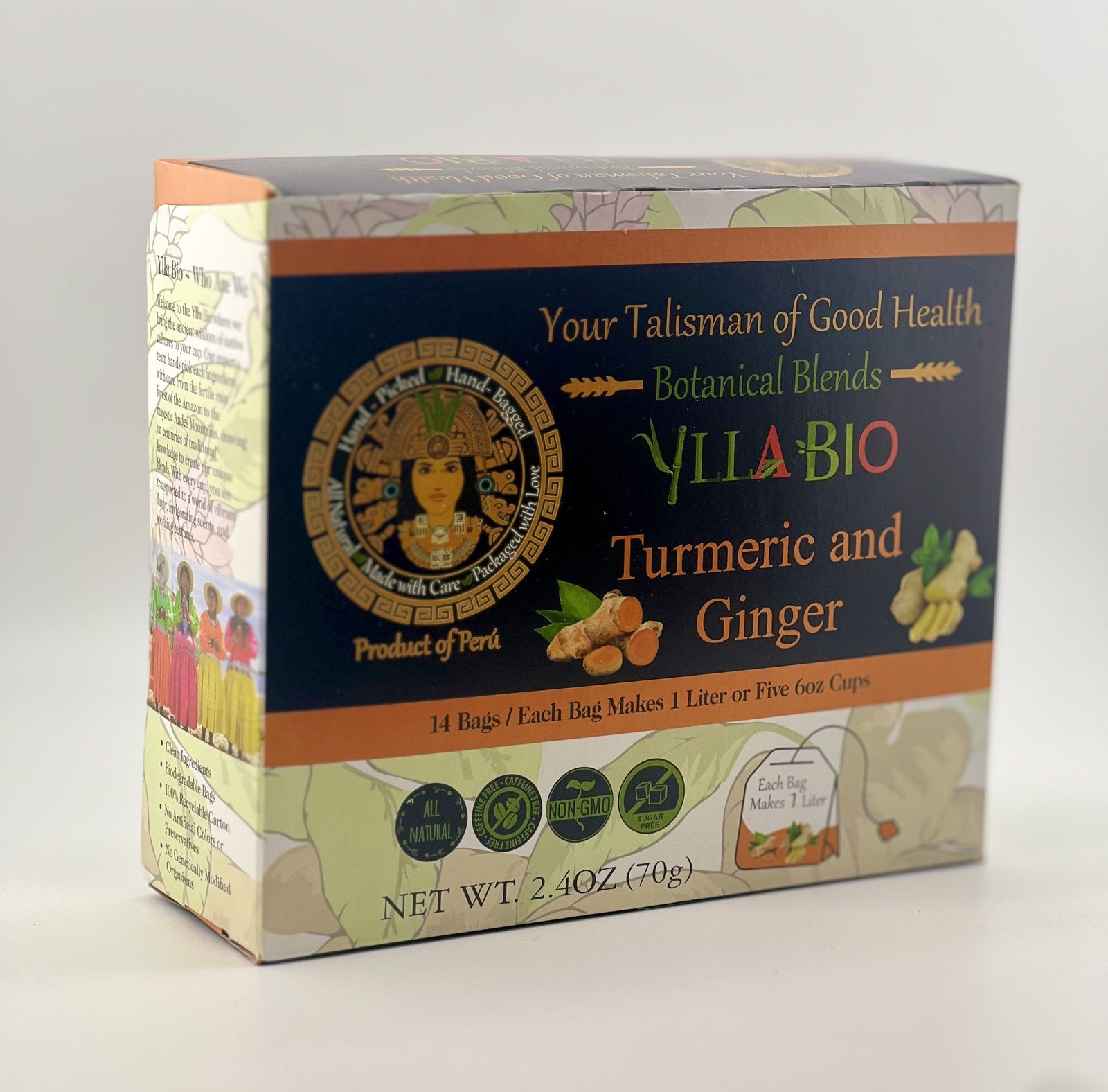 Ginger and Turmeric Immune Boost and Detox - Premium Herbal Blend from Ylla BIO - Just $16! Shop now at Ylla BIO